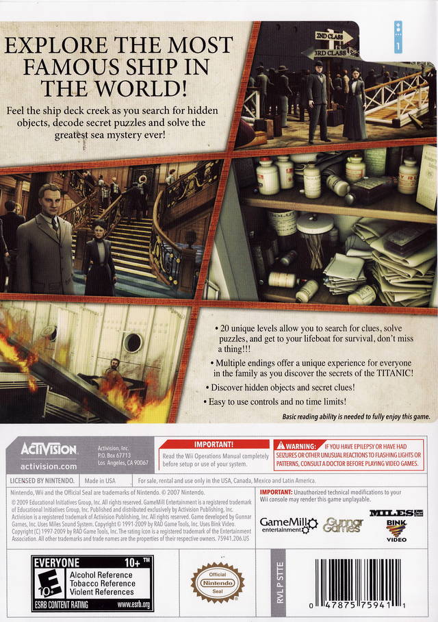Hidden Mysteries: Titanic - Wii