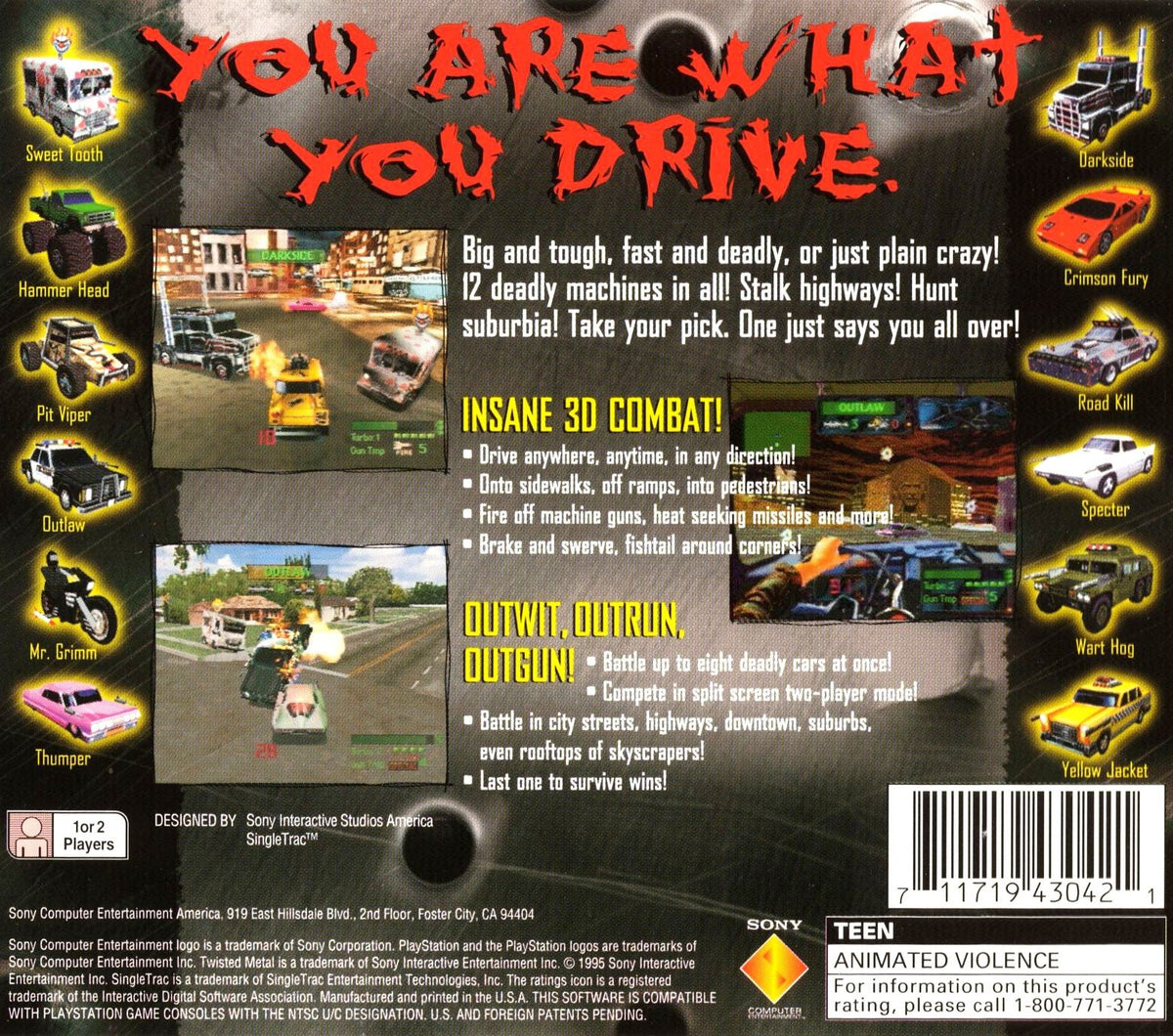 Twisted Metal [Greatest Hits] - Playstation - Retro Island Gaming
