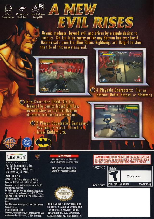 Batman Rise of Sin Tzu [Lithograph Edition] - Gamecube