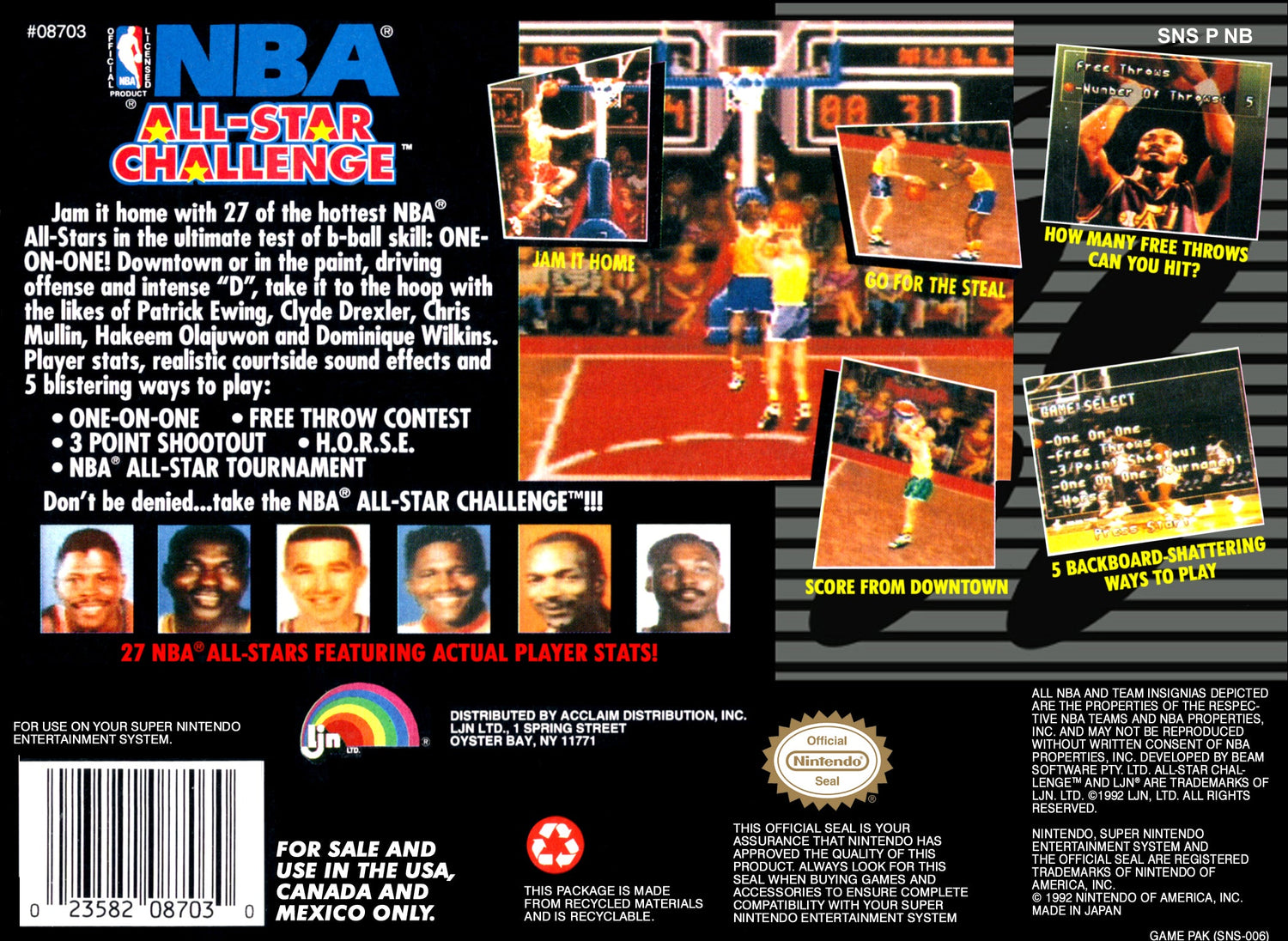 NBA All - Star Challenge - Super Nintendo - Retro Island Gaming