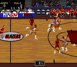 Bulls Vs Blazers and the NBA Playoffs - Super Nintendo