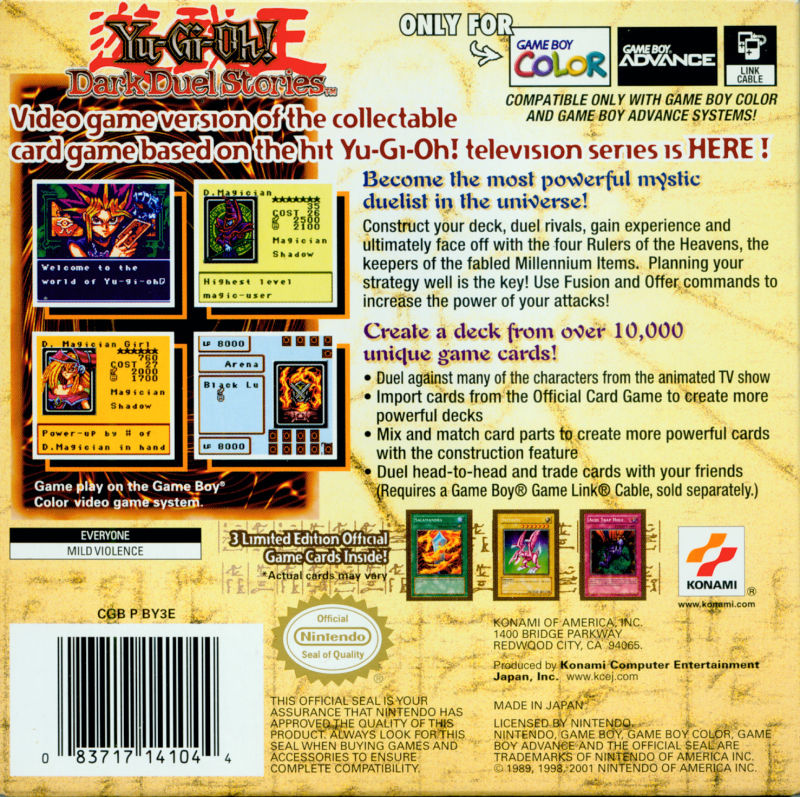 Yu-Gi-Oh Dark Duel Stories - GameBoy Color - Retro Island Gaming