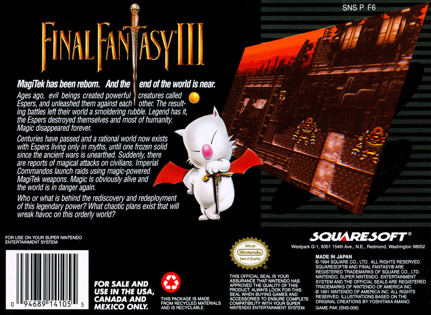 Final Fantasy III - Super Nintendo