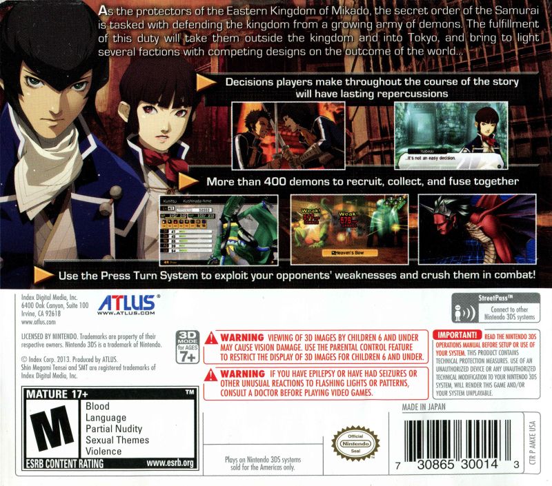 Shin Megami Tensei IV - Nintendo 3DS