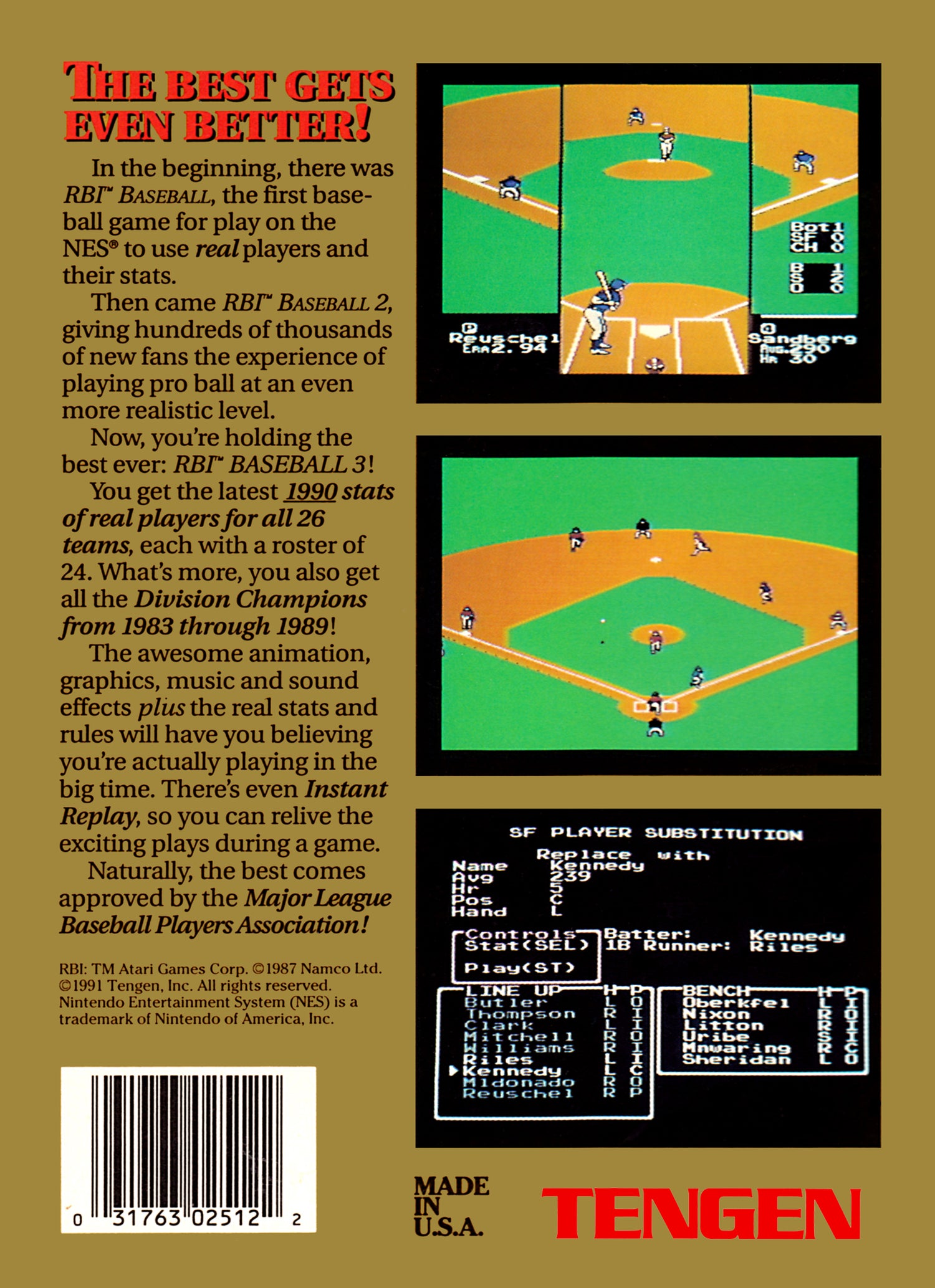 RBI Baseball 3 - NES