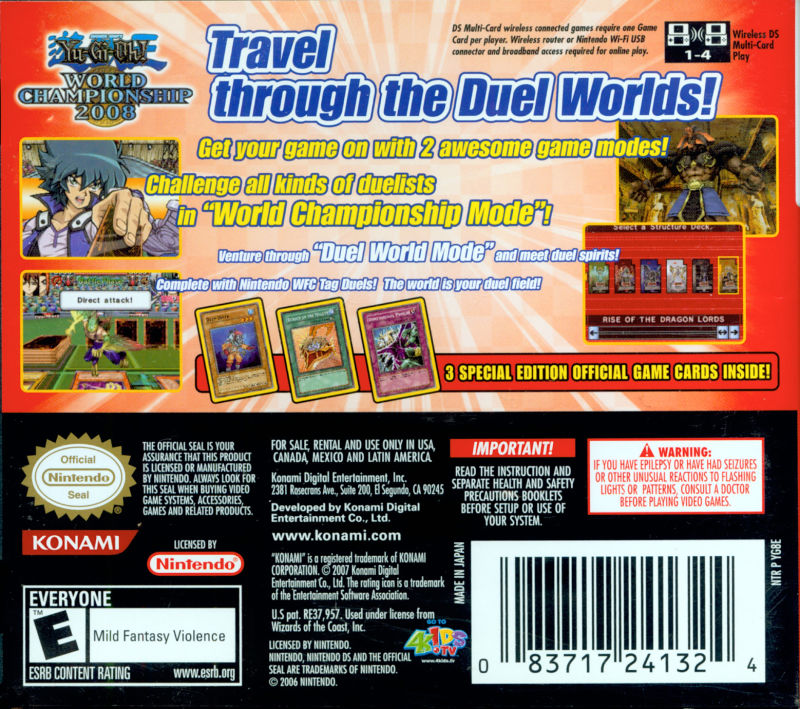 Yu-Gi-Oh World Championship 2008 - Nintendo DS