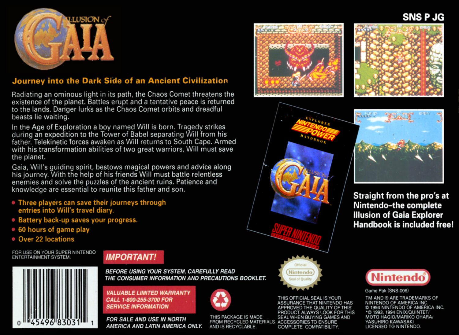 Illusion of Gaia - Super Nintendo