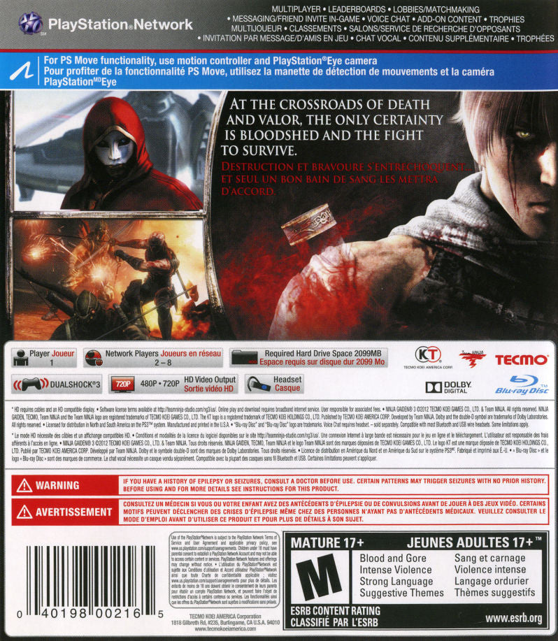Ninja Gaiden 3 - Playstation 3