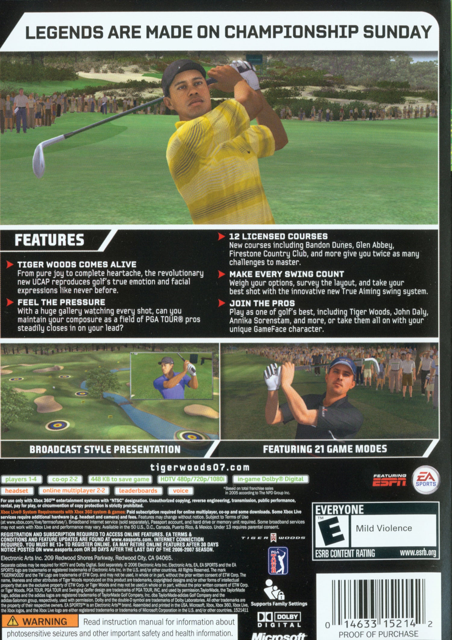 Tiger Woods 2007 - Xbox 360