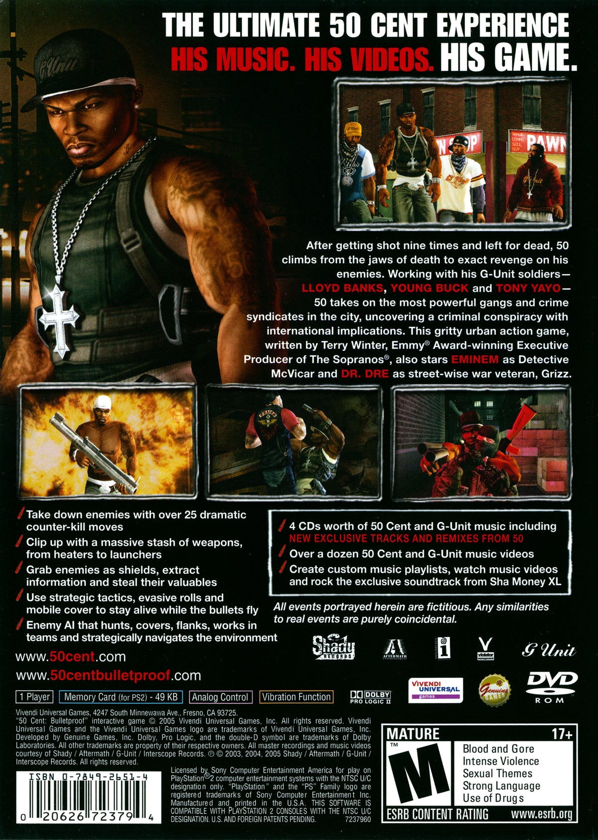 50 Cent Bulletproof - Playstation 2 - Retro Island Gaming