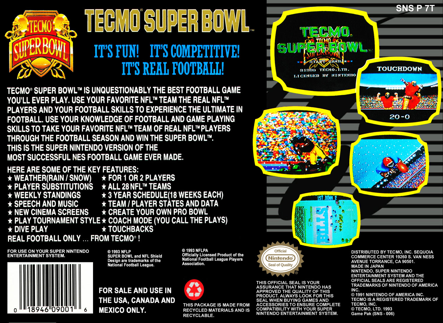 Tecmo Super Bowl - Super Nintendo