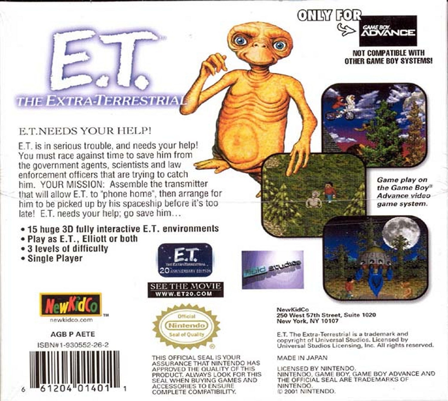 ET the Extra Terrestrial - GameBoy Advance