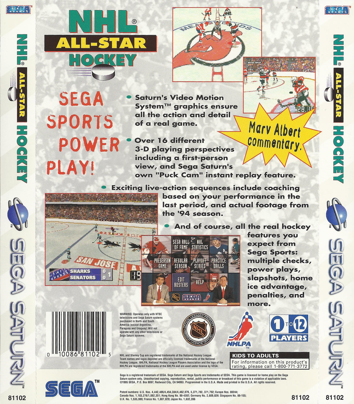 NHL All-Star Hockey - Sega Saturn