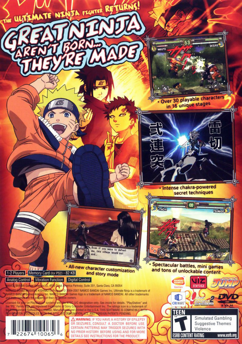 Naruto Ultimate Ninja 2 - Playstation 2