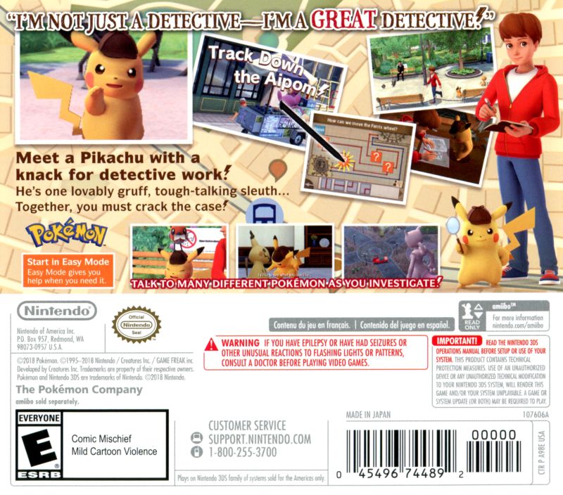 Detective Pikachu - Nintendo 3DS