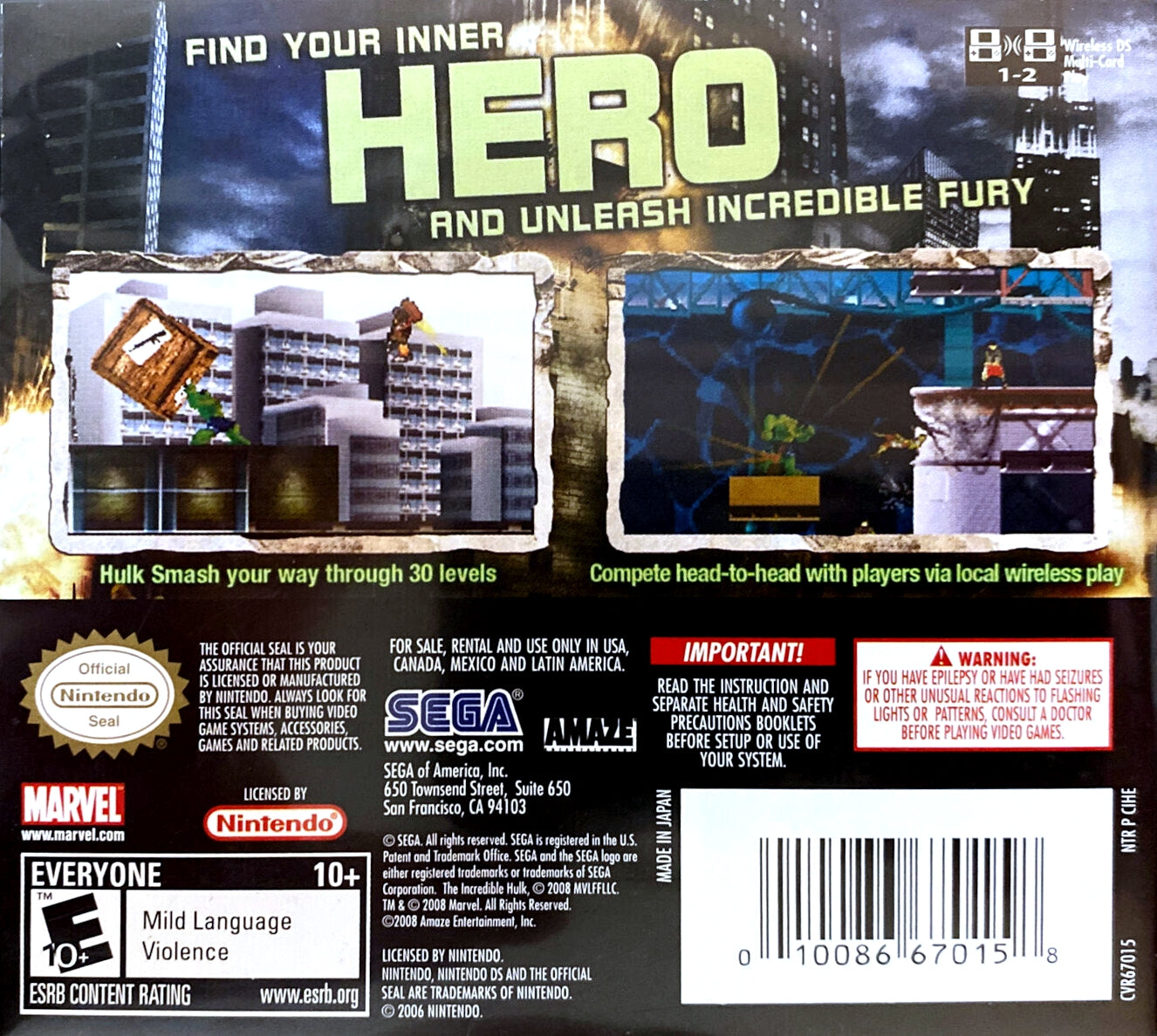 El increíble Hulk - Nintendo DS