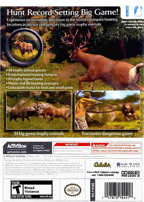Cabela's Big Game Hunter 2010 - Wii