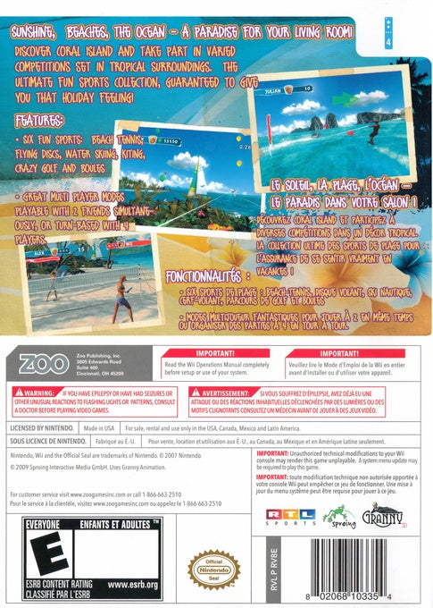 Diversión en la playa: Desafío de verano - Wii