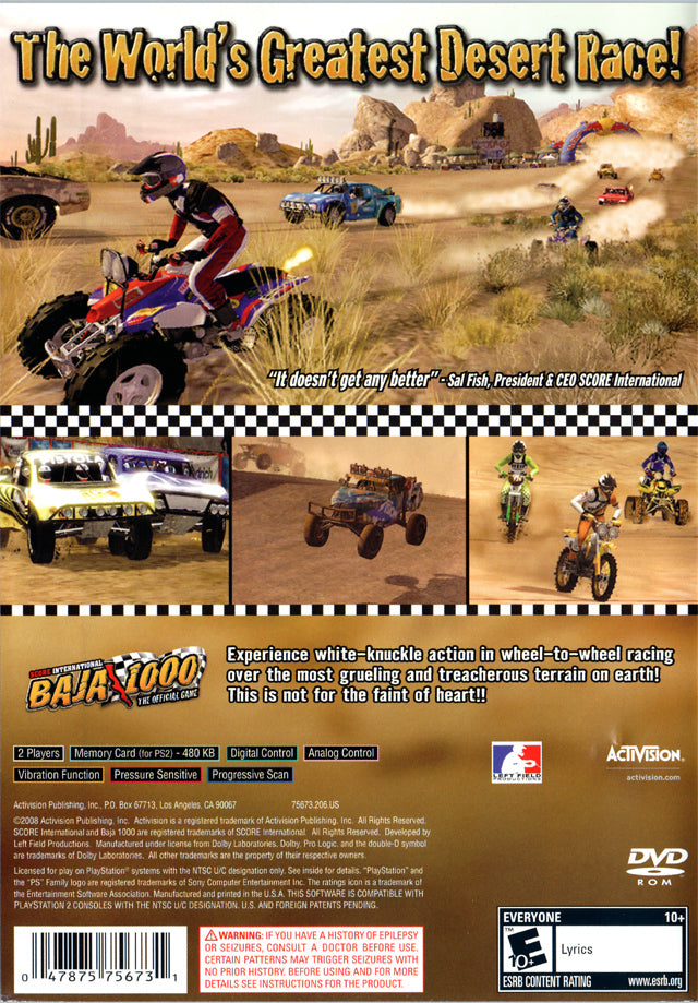 SCORE International Baja 1000 - Playstation 2