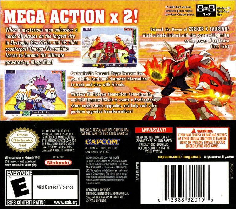 Mega Man Star Force 2 Zerker X Saurian - Nintendo DS