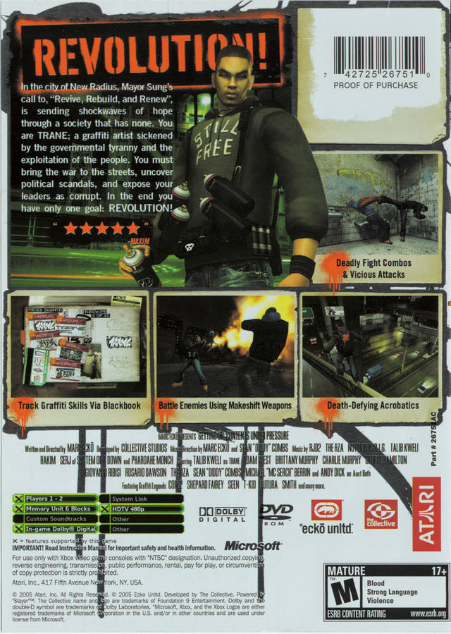 Marc Ecko's Getting Up Contents Under Pressure - Xbox