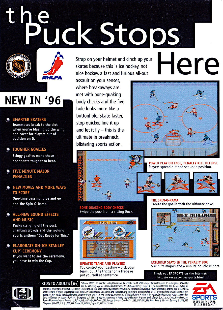 NHL 96 - Sega Genesis