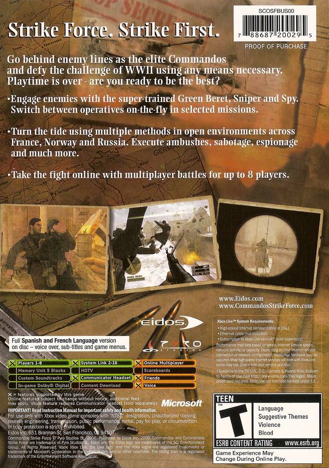 Commandos Strike Force - Xbox
