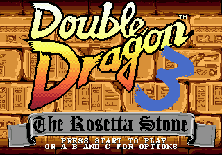 Double Dragon III The Arcade Game - Sega Genesis