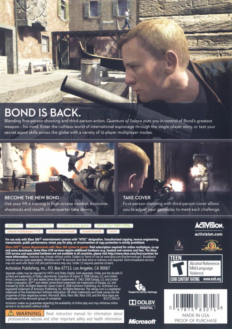 007 Quantum of Solace - Xbox 360