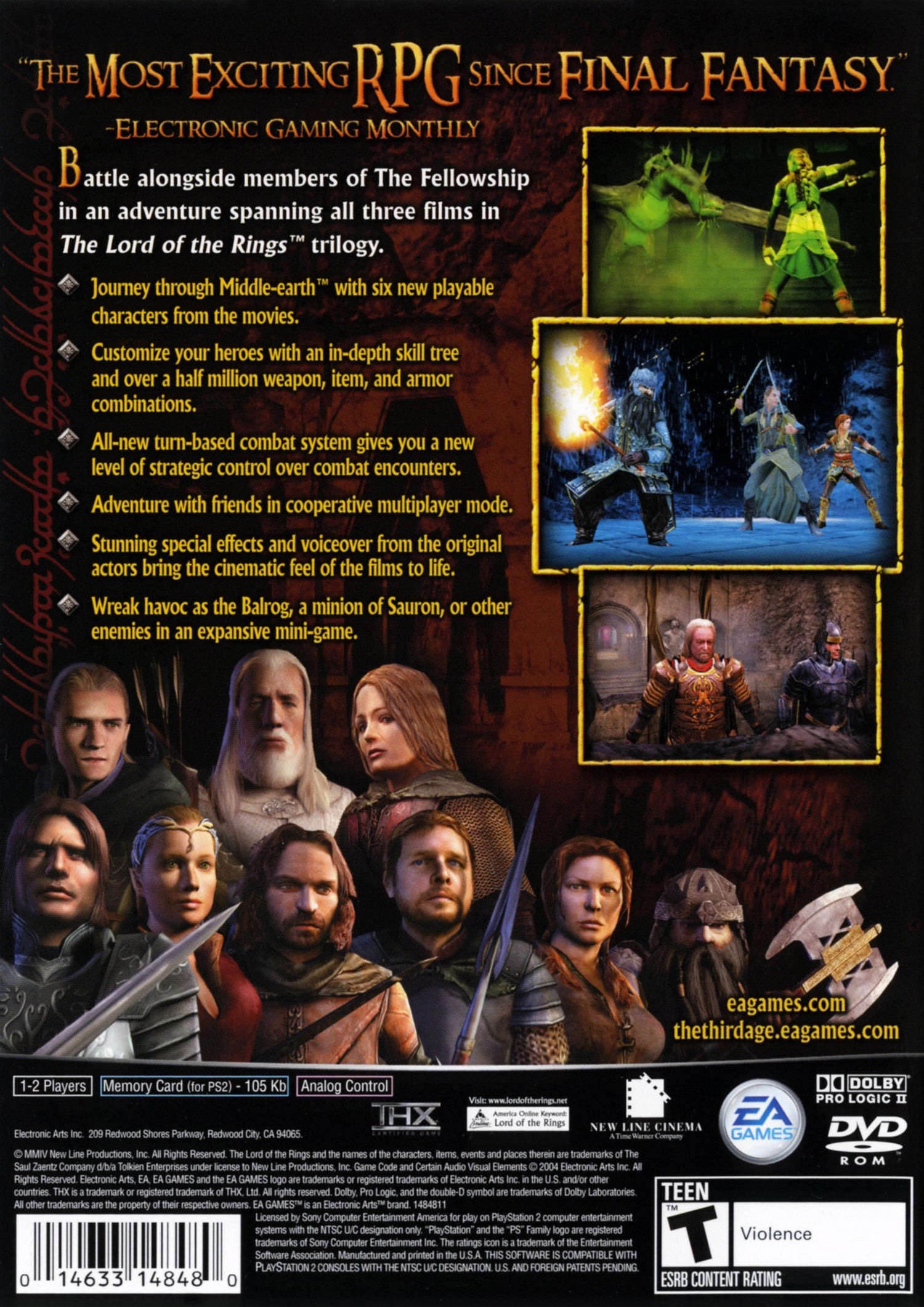 Lord of the Rings: The Third Age - Playstation 2