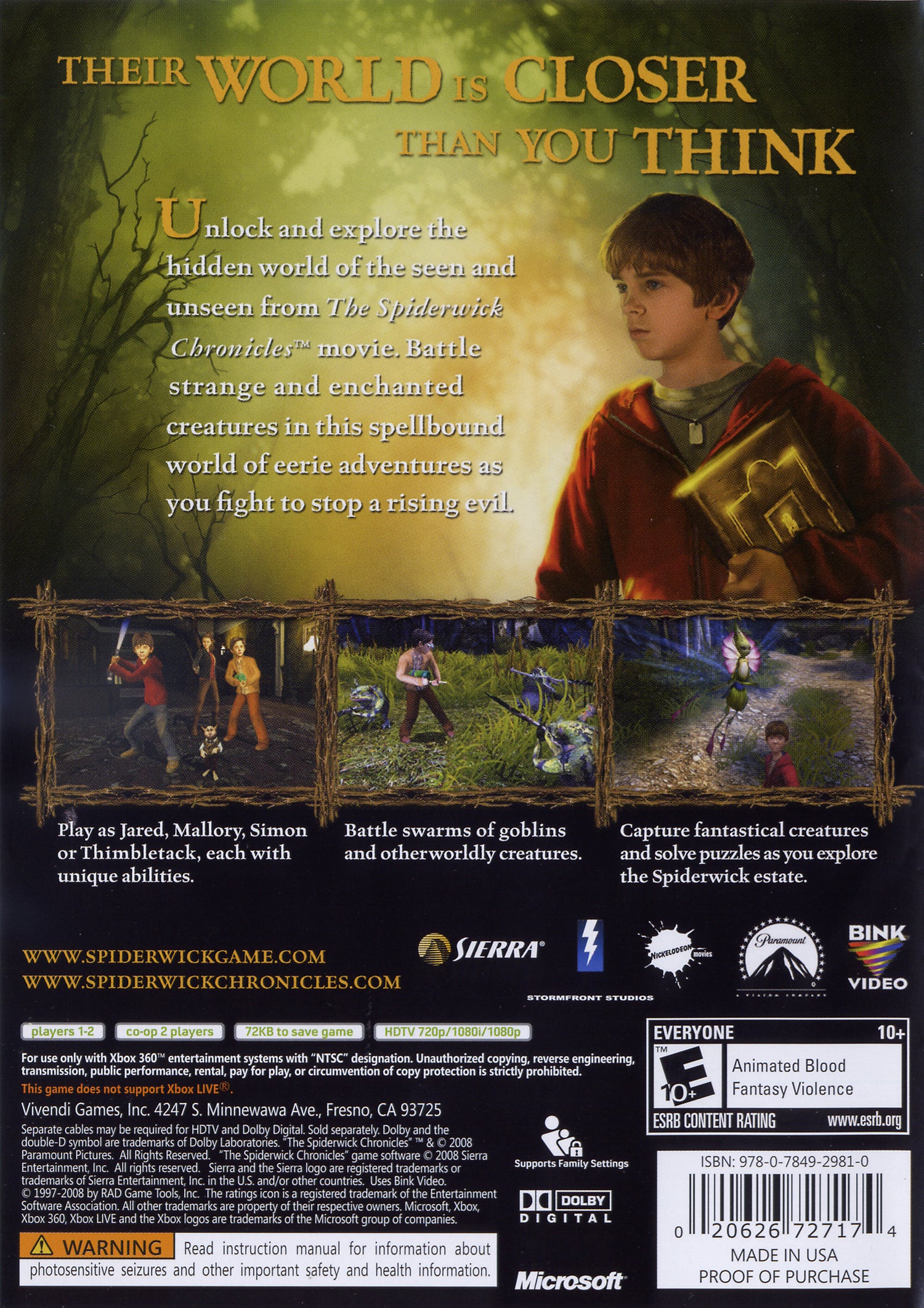 The Spiderwick Chronicles - Xbox 360