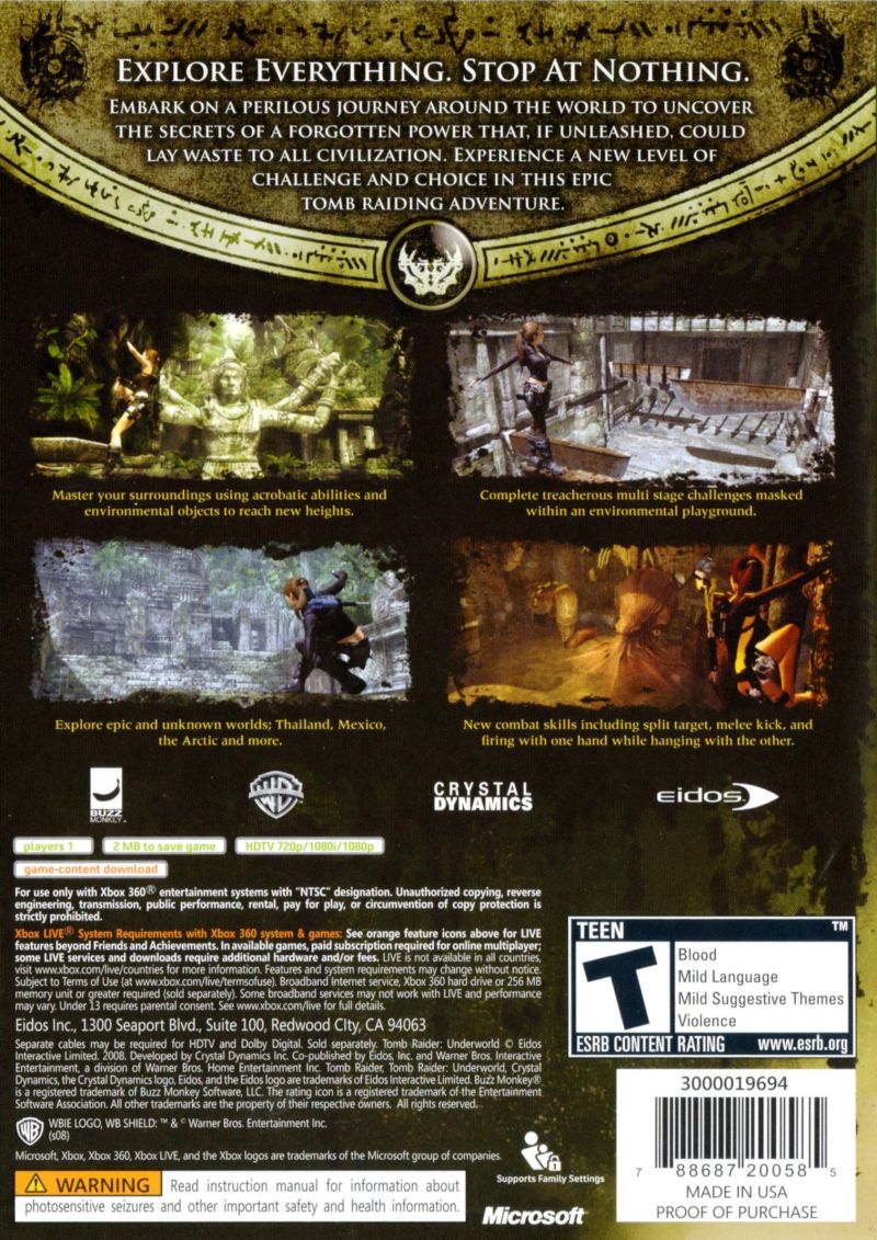 Tomb Raider Underworld - Xbox 360