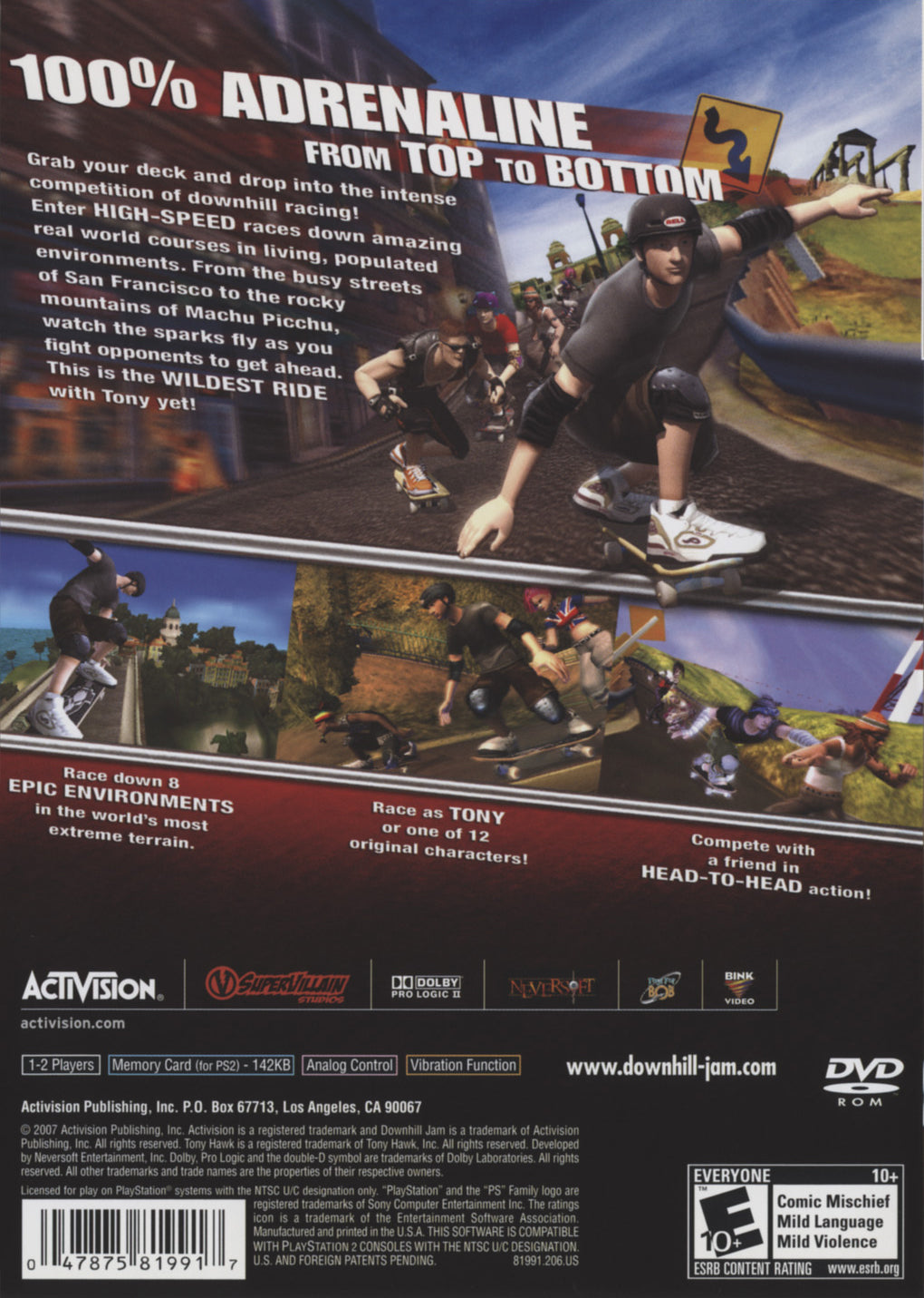 Tony Hawk Downhill Jam - Playstation 2
