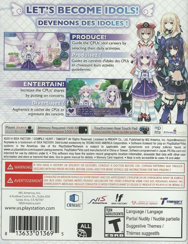 Hyperdimension Neptunia: PP Producing Perfection - Playstation Vita
