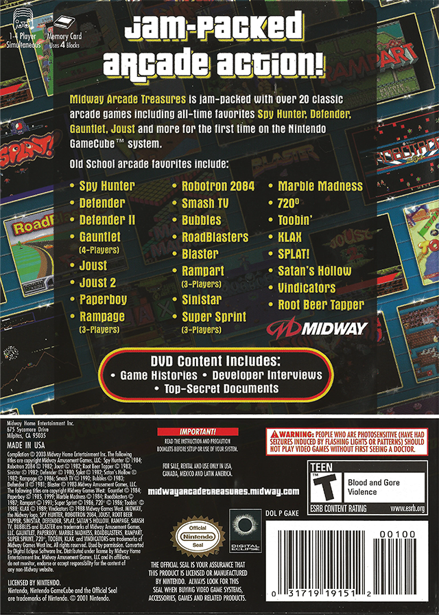 Midway Arcade Treasures - Gamecube