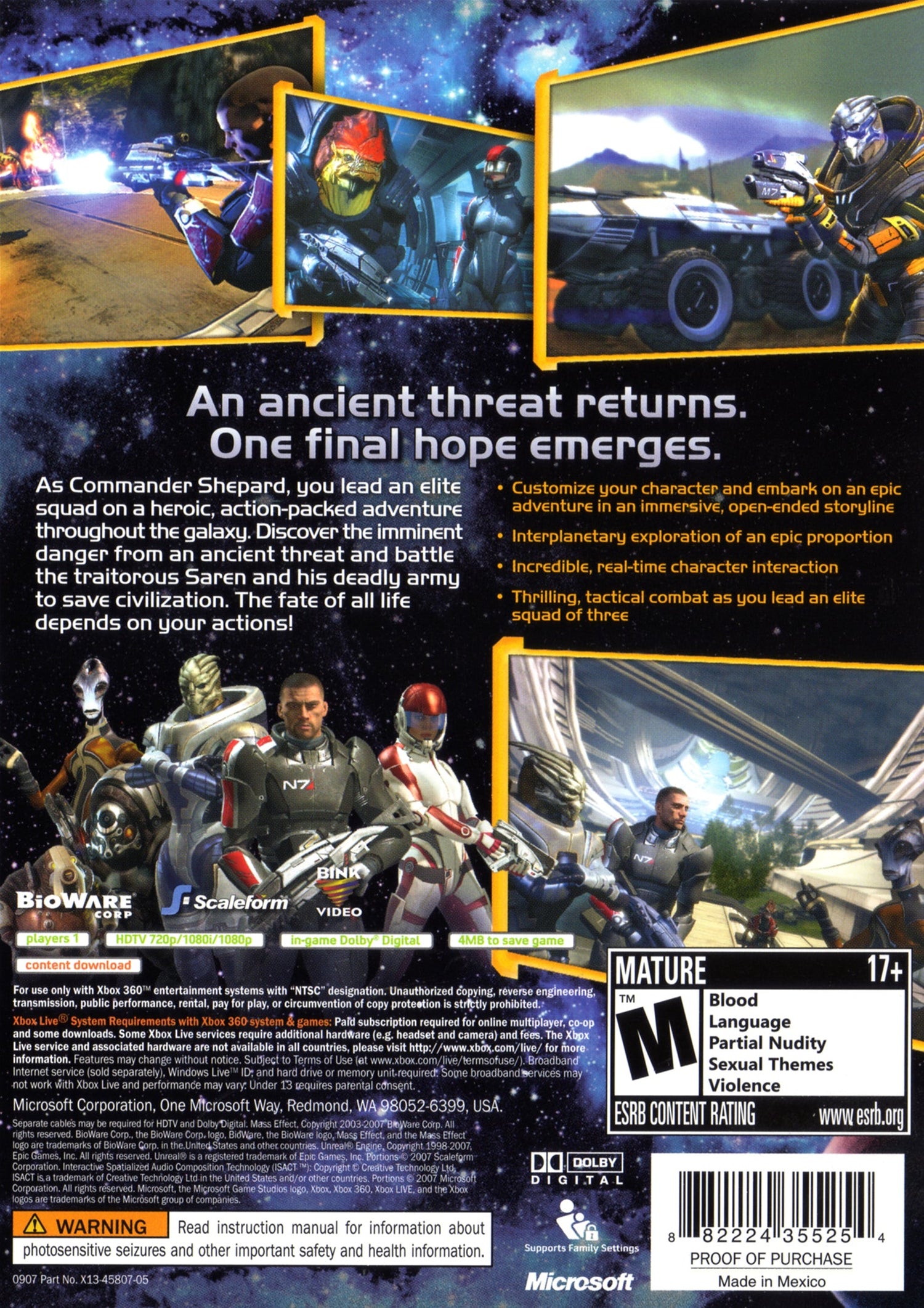 Mass Effect [Platinum Hits] - Xbox 360 - Retro Island Gaming