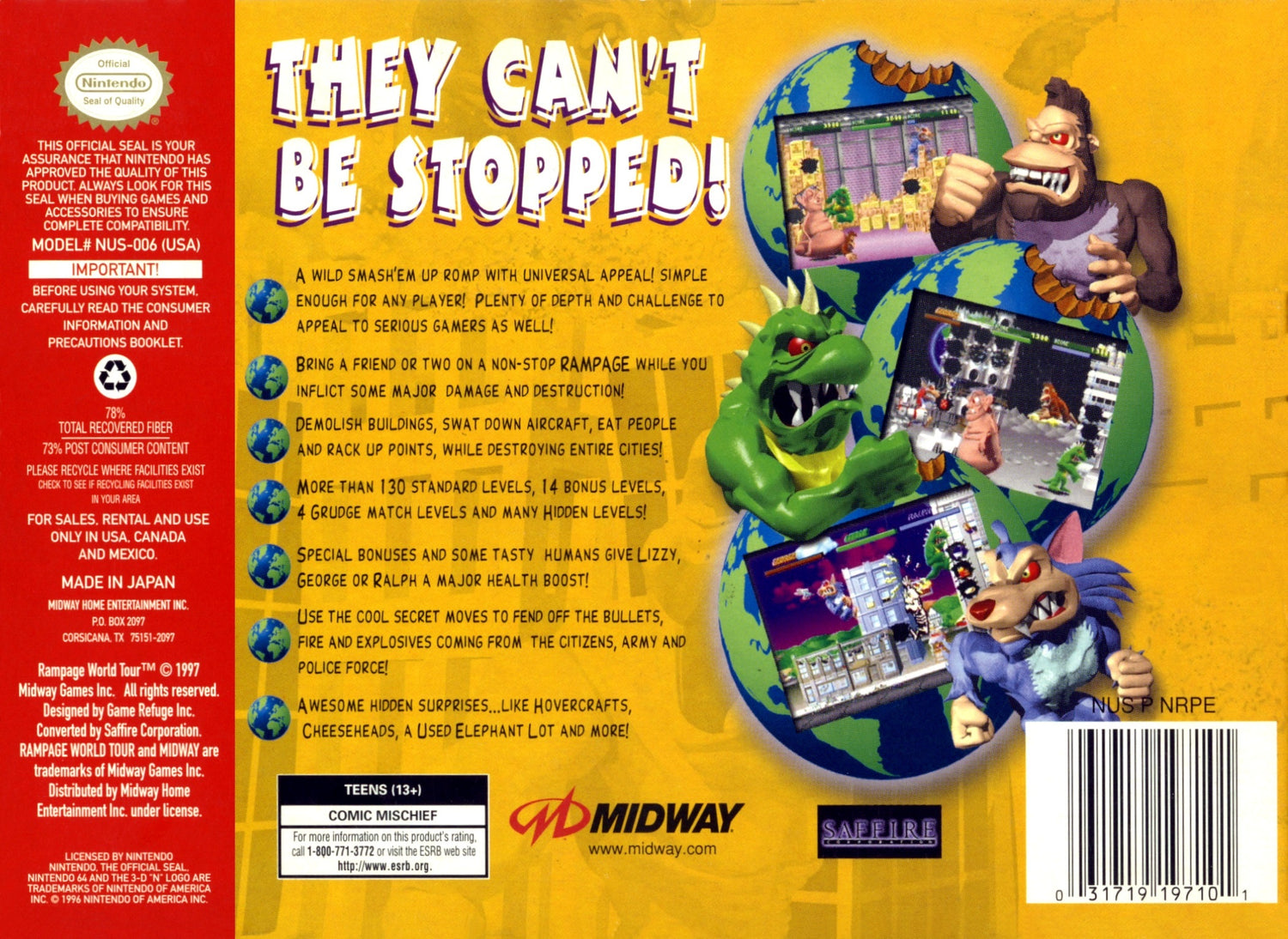 Rampage World Tour - Nintendo 64