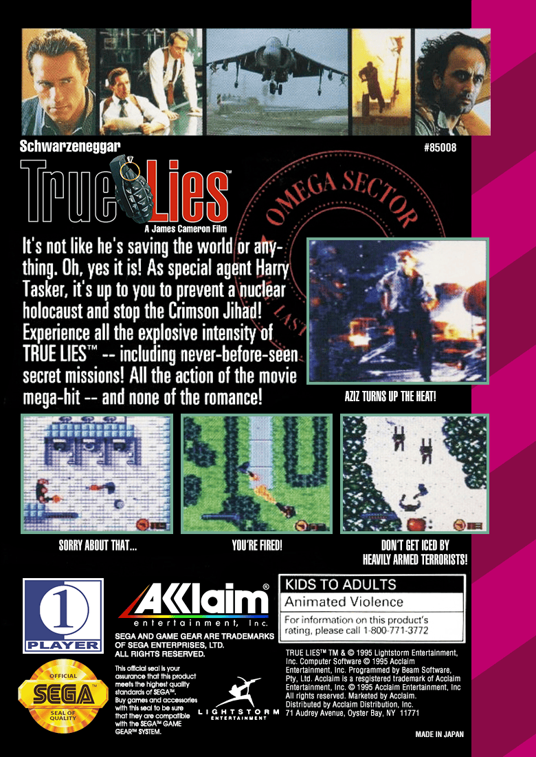 True Lies - Sega Game Gear
