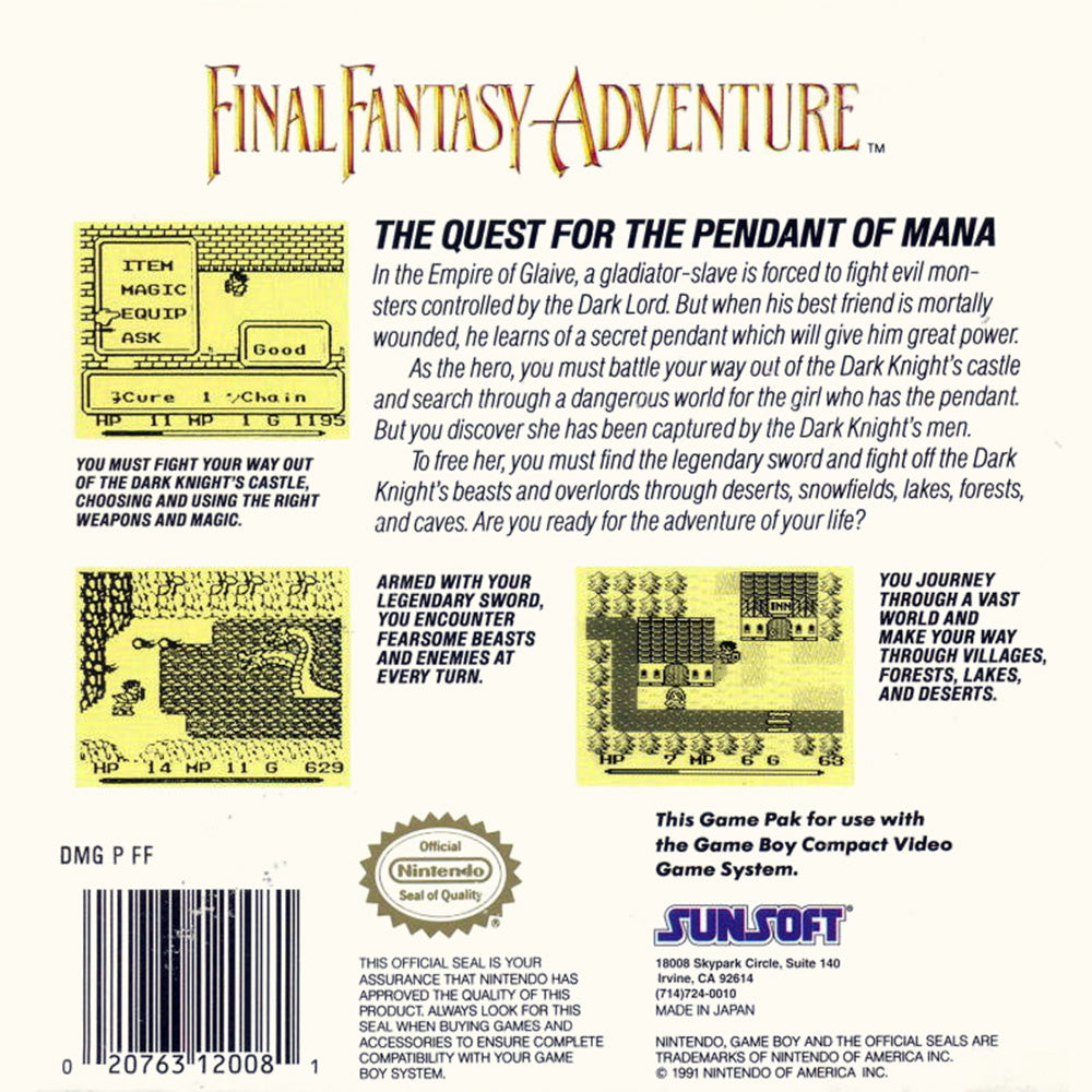 Final Fantasy Adventure - GameBoy