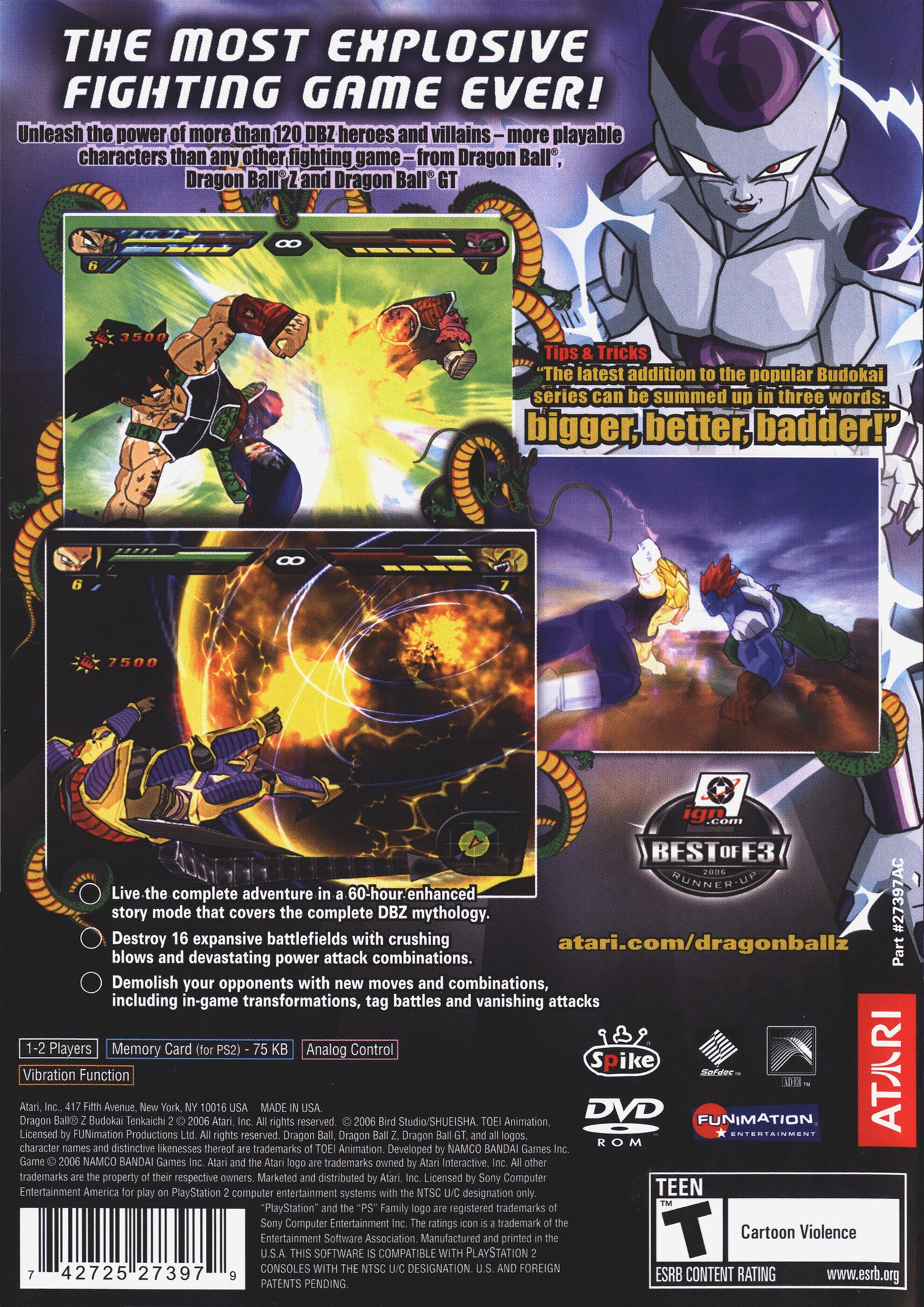 Dragon Ball Z Budokai Tenkaichi 2 [Greatest Hits] - Playstation 2