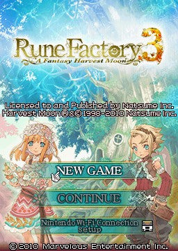 Rune Factory 3: A Fantasy Harvest Moon - Nintendo DS