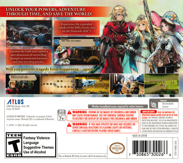 Radiant Historia Perfect Chronology - Nintendo 3DS