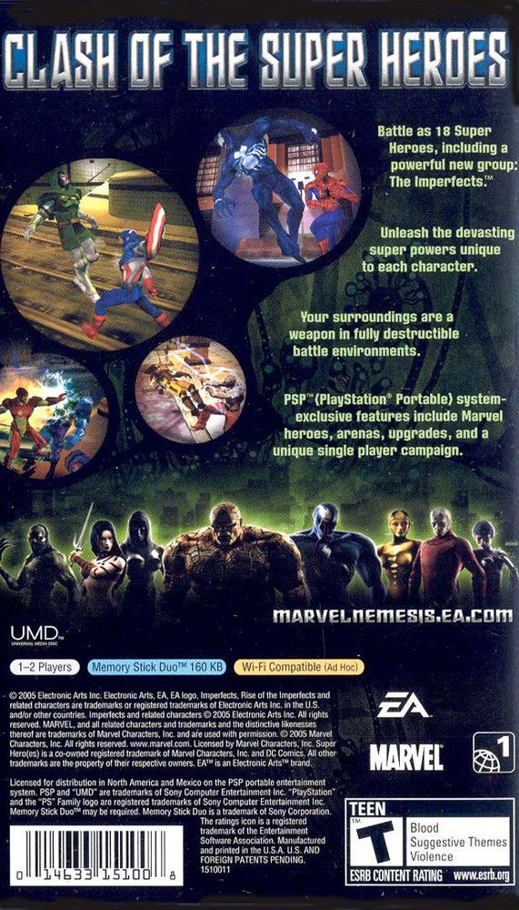Marvel Nemesis Rise of the Imperfects - PSP - Retro Island Gaming