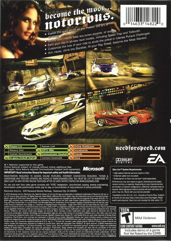 Need for Speed Most Wanted - Xbox