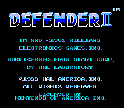 Defender II - NES