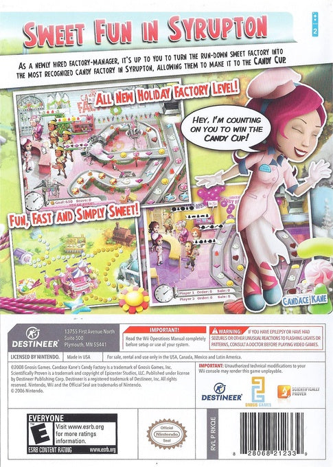 La fábrica de dulces de Candace Kane - Wii