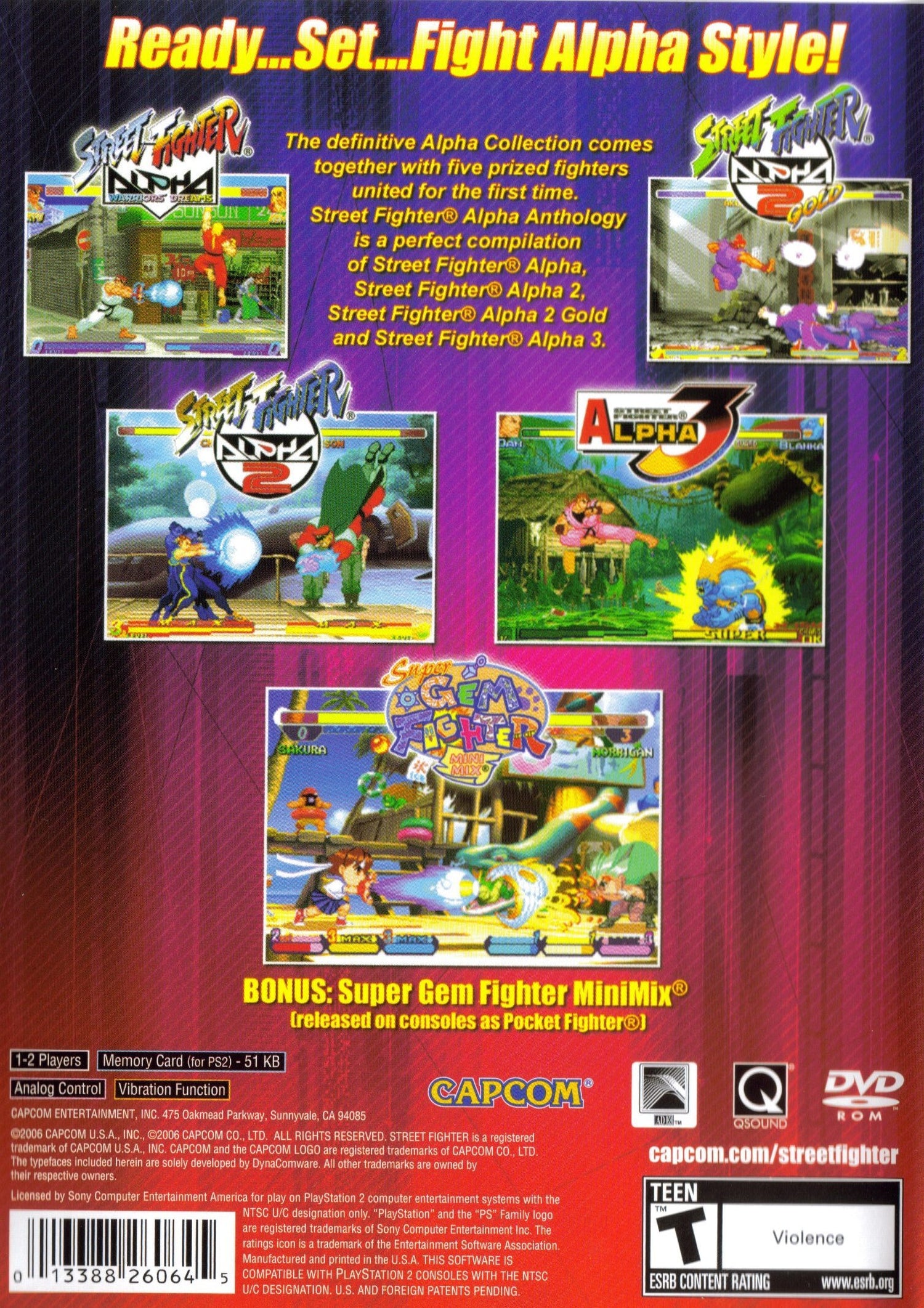 Antología Street Fighter Alpha - Playstation 2
