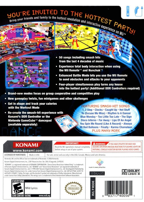 Dance Dance Revolution Hottest Party - Wii