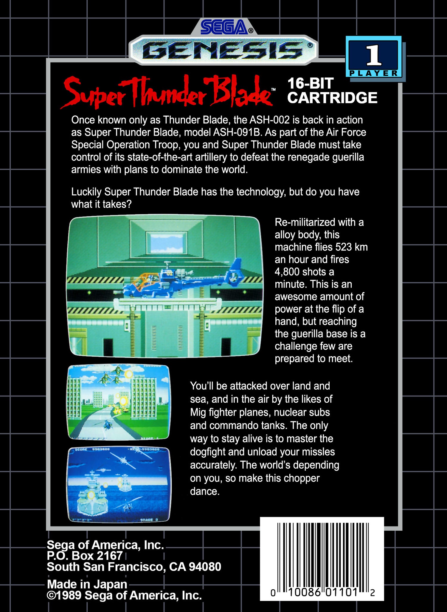 Super Thunder Blade - Sega Genesis