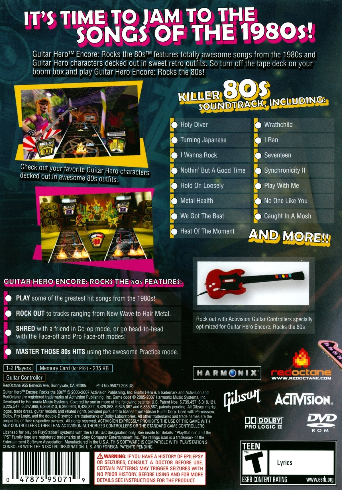 Guitar Hero Encore Rocks the 80's - Playstation 2